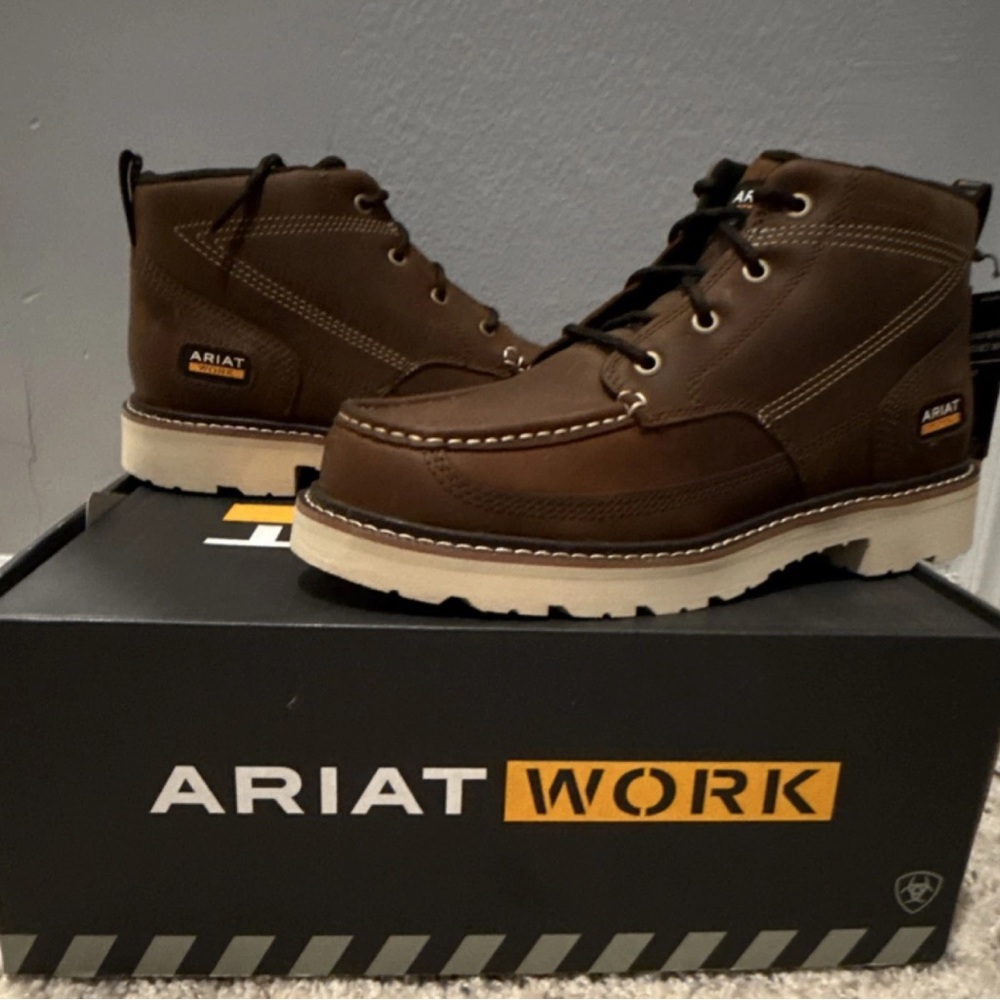Ariat Work Brown Industrial Boots‎ Durable Leather (Size 8.5M, 9M, and 12M)